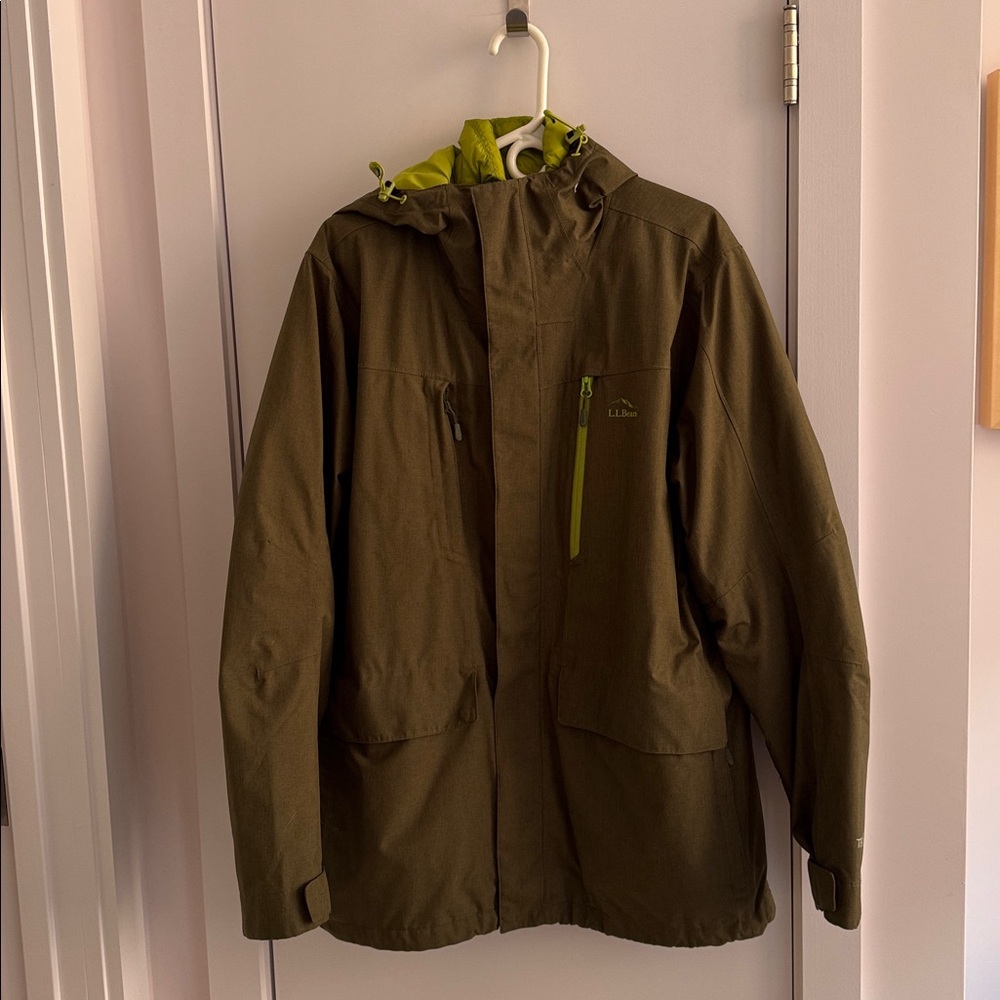 L.L. Bean Forest Green Hooded Jacket Men’s Large